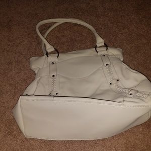 Large off white shoulder bag